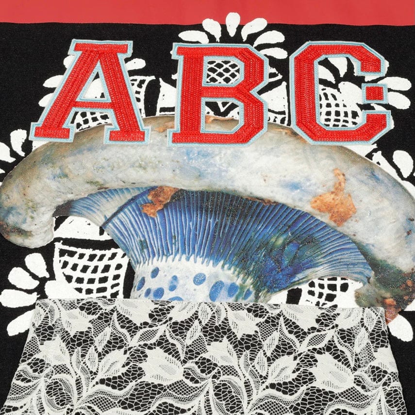 Abc Planet Saving Info. Fungi Edition 2 Rangoli Hoodie (Black) - Image 3