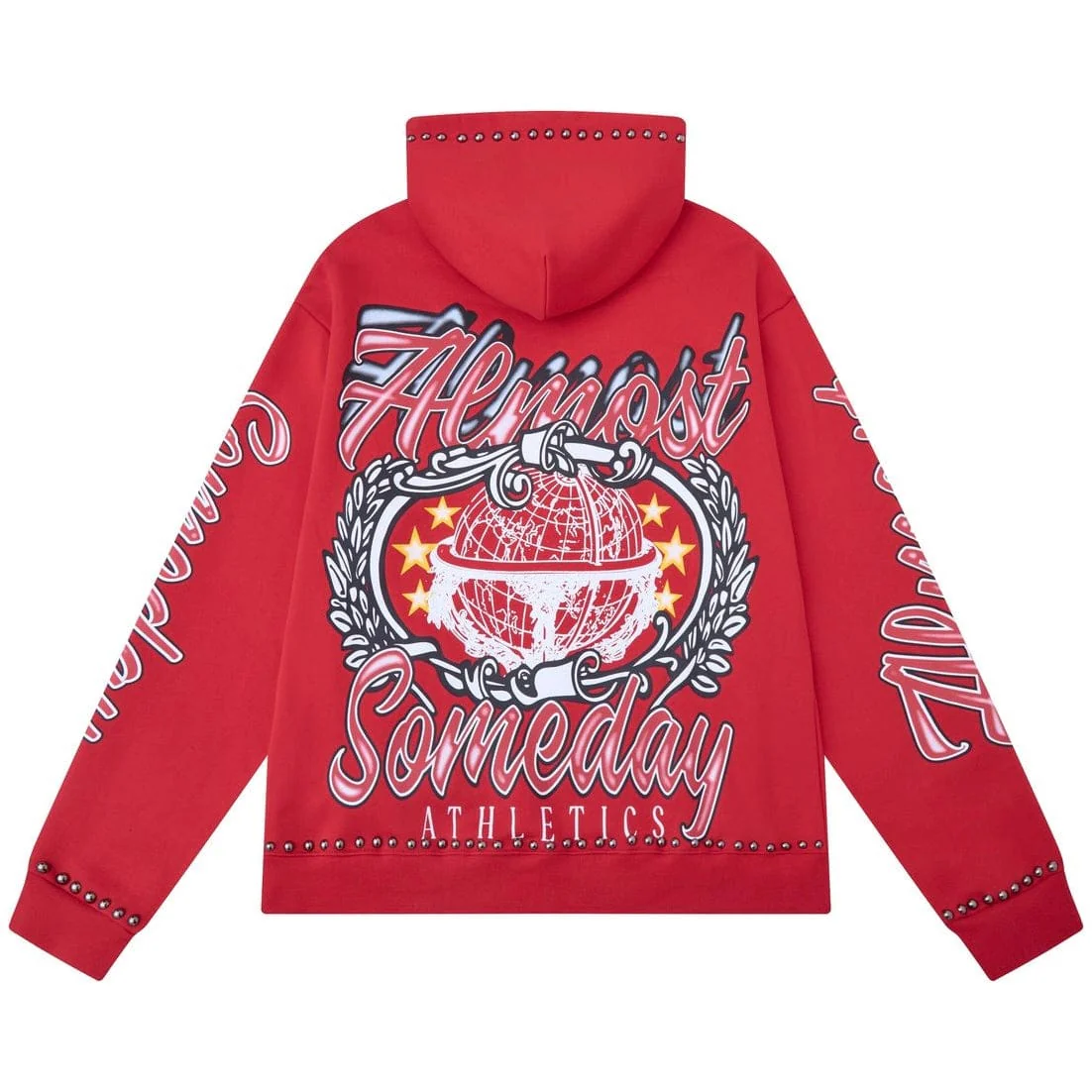 Almost Someday Also Athletics Hoodie (Red) AS-H25-012 - Image 2