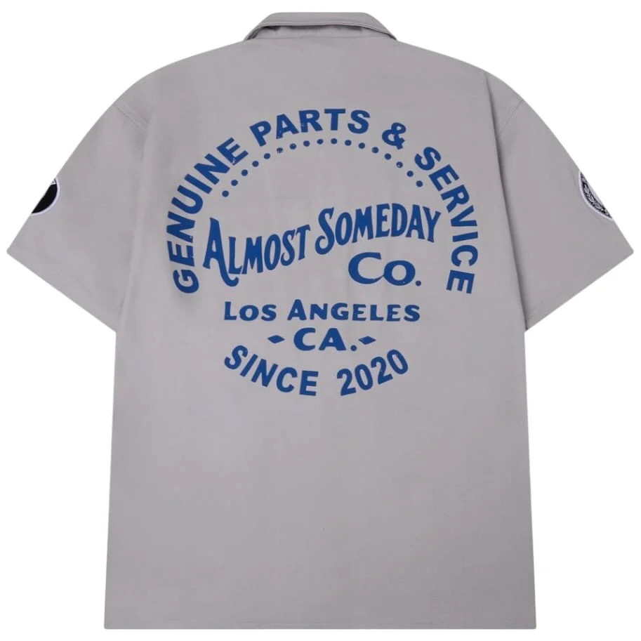 Almost Someday Mechanic Button Up Shirt (Khaki) AS-S26-126 - Image 2