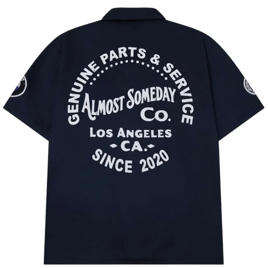 Almost Someday Mechanic Button Up Shirt (Navy) AS-S26-129 - Image 2