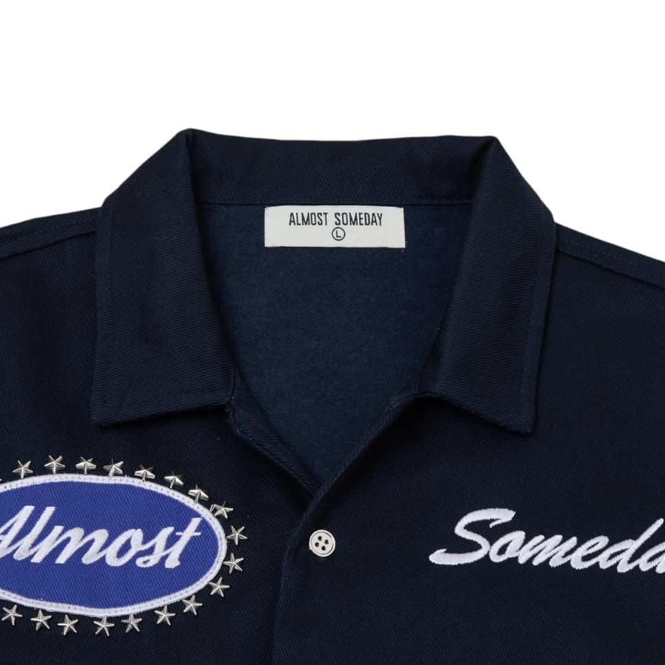 Almost Someday Mechanic Button Up Shirt (Navy) AS-S26-129 - Image 3