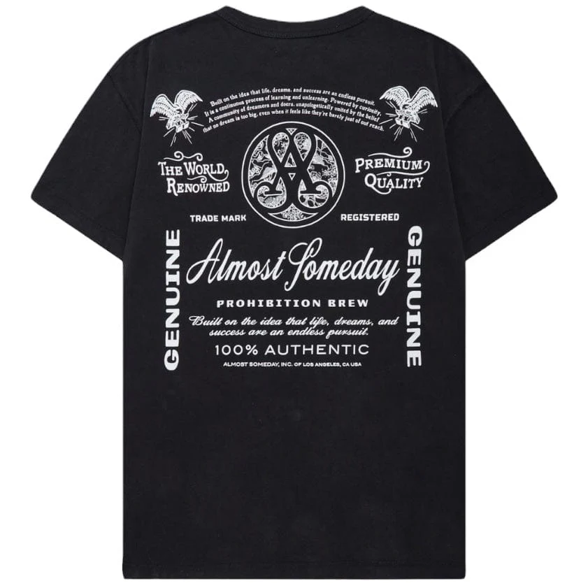 Almost Someday Prohibition Tee (Vintage Wash Black) AS-F2-15 - Image 2