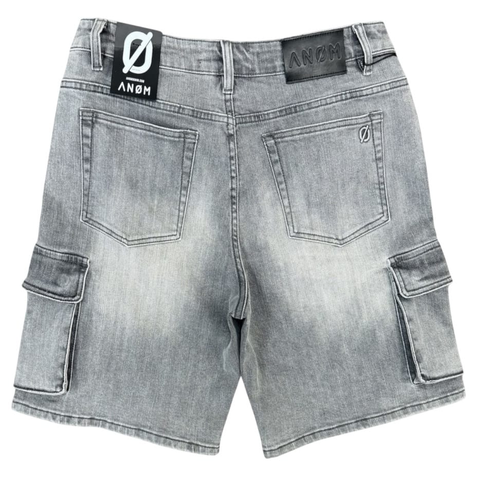 Anom Yazan Denim Short (Light Gray Wash) ANM233SH - Image 2
