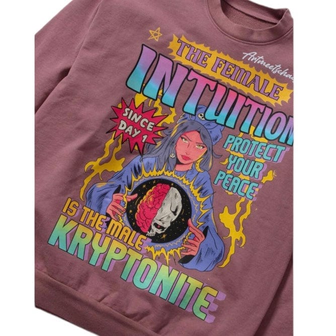 ArtMeetsChaos Woozy Chaos Crewneck (Plum) AMC076C - Image 3