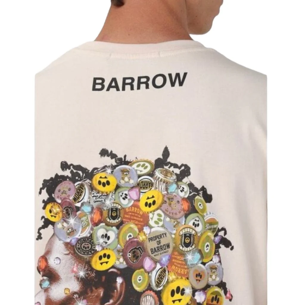 Barrow Unisex Jersey T Shirt (Vanilla) S5BWUATH157-BW029 - Image 3