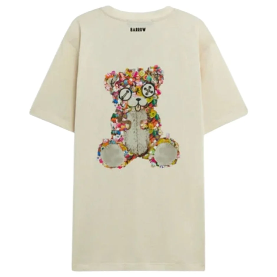 Barrow Unisex Teddy Jersey T Shirt (Vanilla) S5BWUATH152-BW029 - Image 2