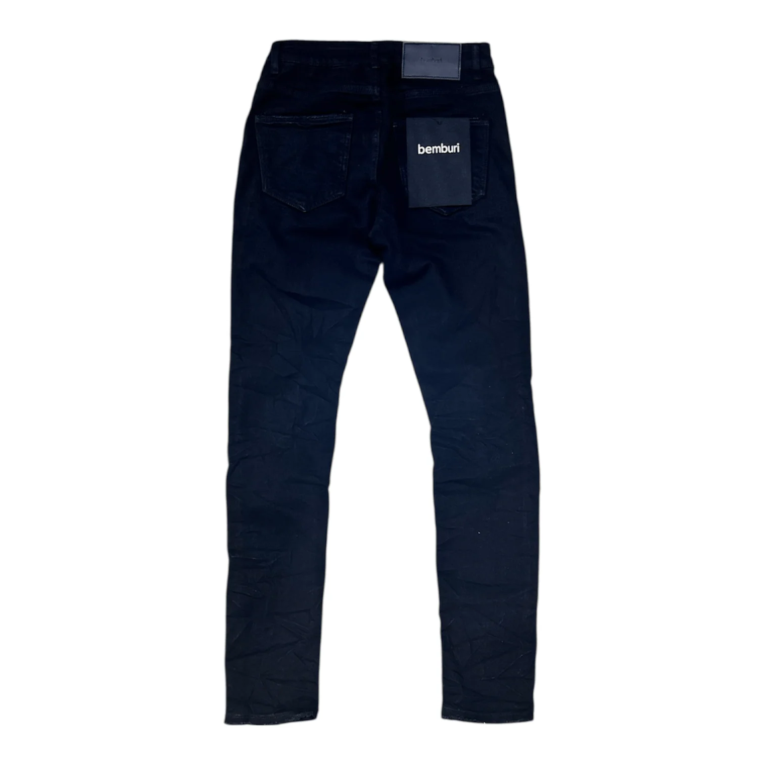 Bemburi Skinny Fit Distressed Denim Jean (Jet Black) M8767D - Image 2