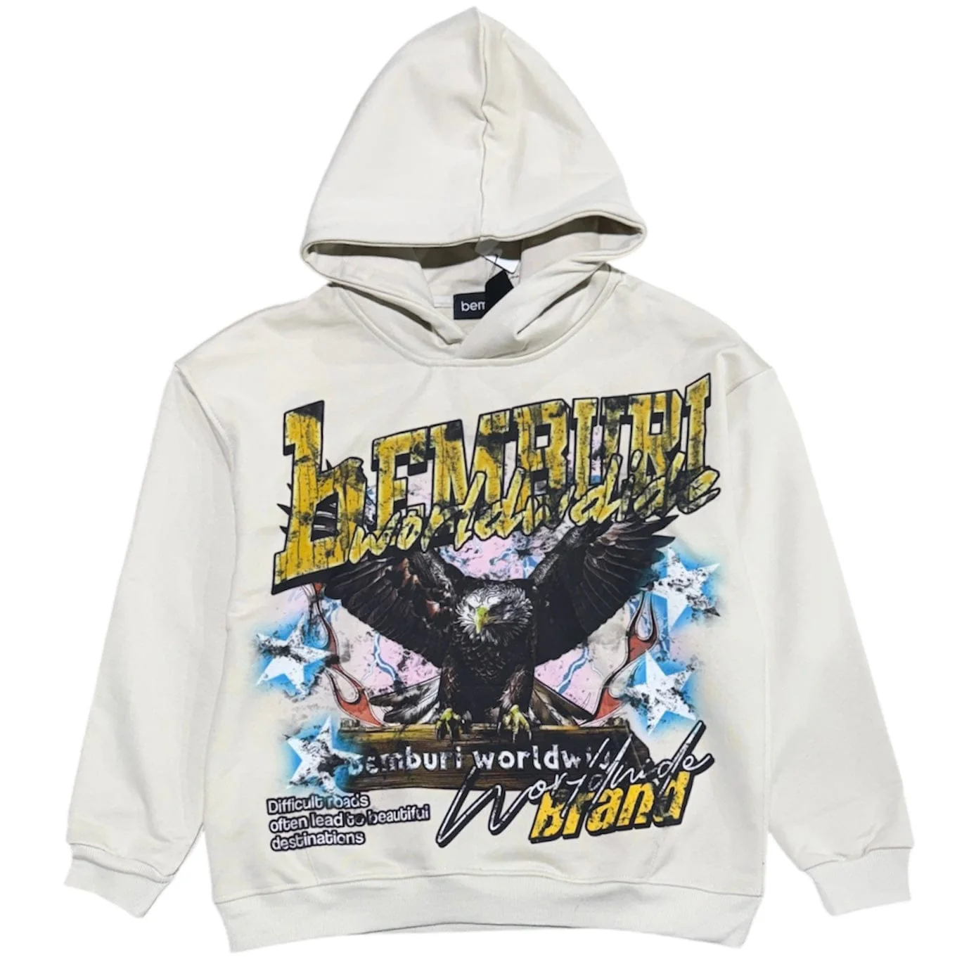 Bemburi Worldwide Eagle Hoodie (Cream)