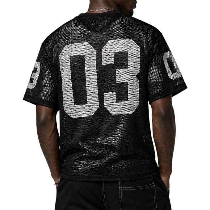 Billionaire Boys Club BB Varsity SS Mesh Knit Jersey (Black) 861-3300 - Image 2