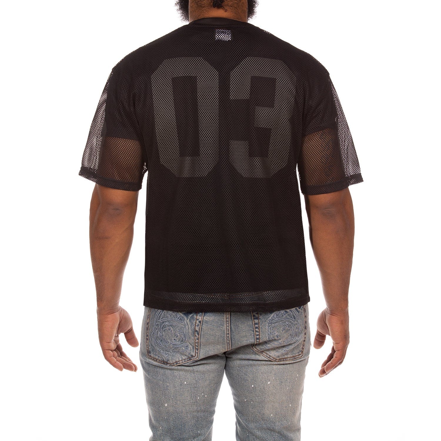 Billionaire Boys Club BB Varsity SS Knit Cropped Fit Tee (Black) 851-6314 - Image 4