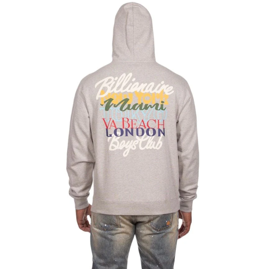 Billionaire Boys Club BB World Tour Hoodie (Heather Grey) 841-8311 - Image 3