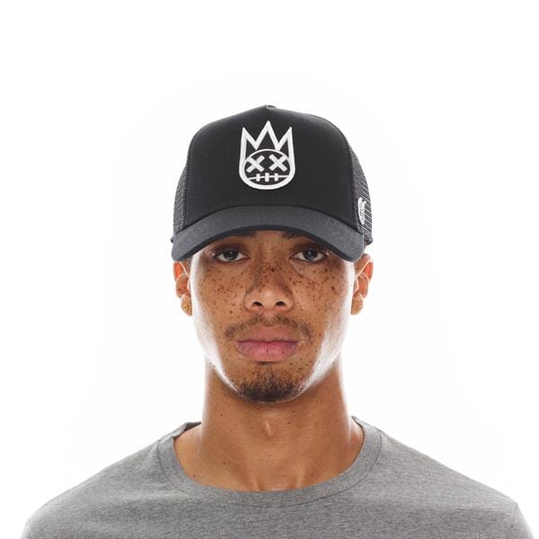 Black Trucker Hat – Mesh Back, White Clean Logo - Image 3