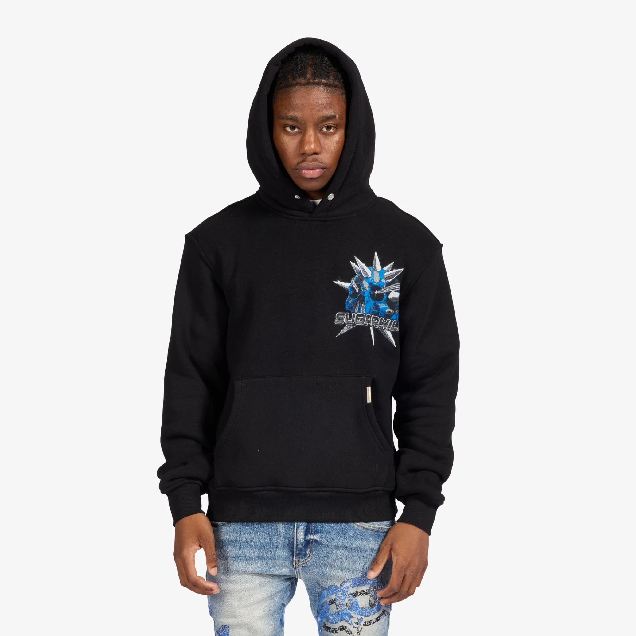"Blue Biter" Hoodie (black) - Image 2