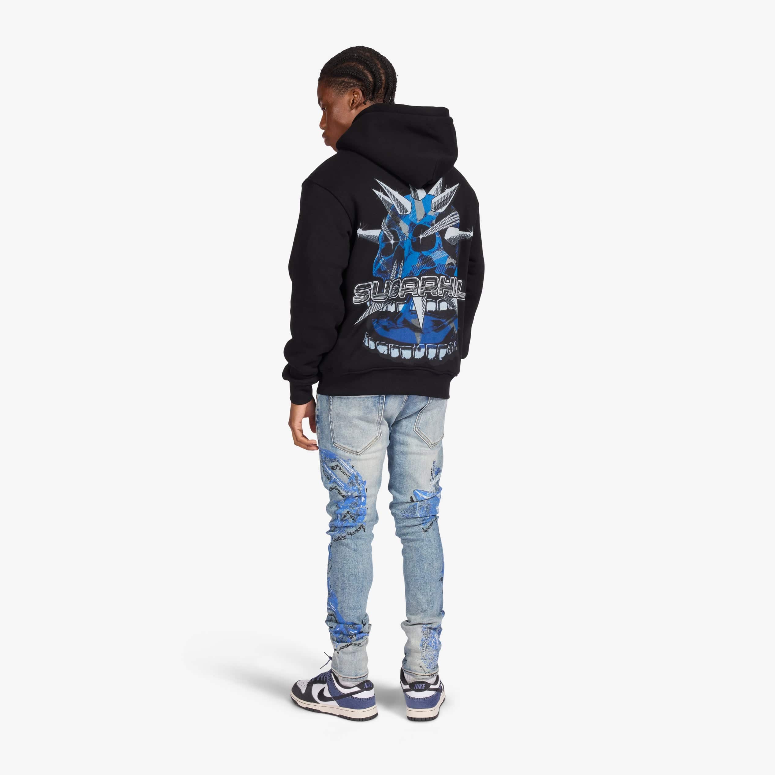 "Blue Biter" Hoodie (black) - Image 5
