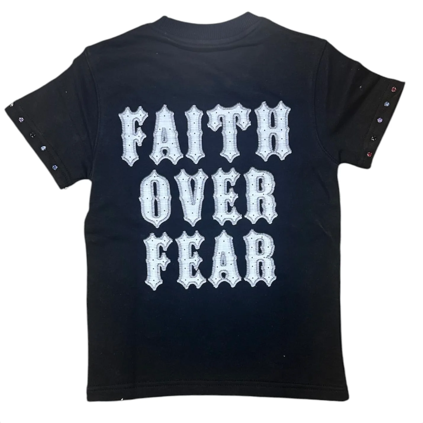 Boys Focus Saints Multi Stone Tee (Black) - Image 2