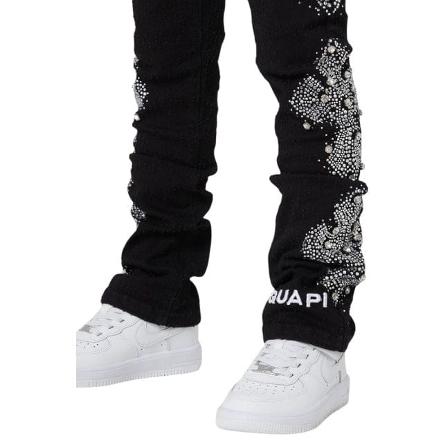 Boys Guapi Distressed Cross Kids Denim (Obsidian Black) - Image 7