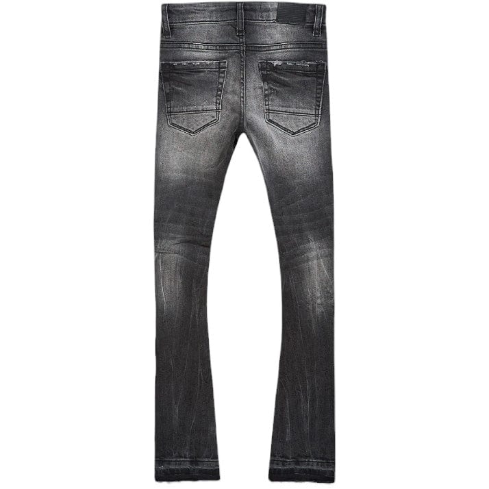 Boys Jordan Craig Attitude Stacked Denim (Black Shadow) JTF1214B - Image 2