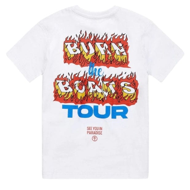 Boys Jordan Craig Burn The Boats T Shirt (White) 9202AB - Image 2