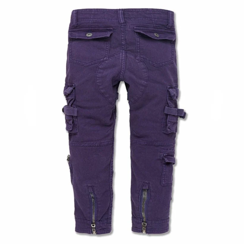 Boys Jordan Craig Cairo Cargo Pants (Purple) 5642MB - Image 2