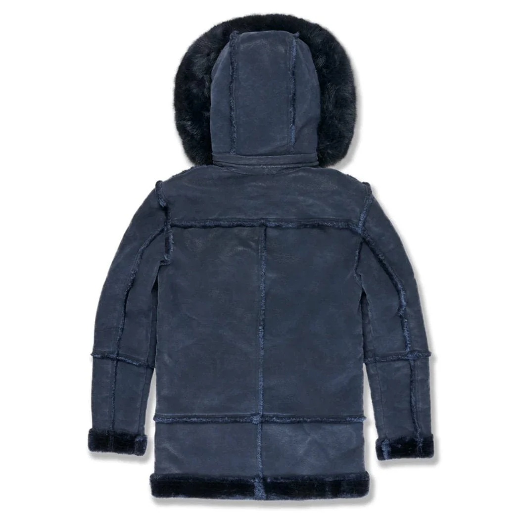 Boys Jordan Craig Denali Shearling Jacket (Navy) 91540B - Image 2