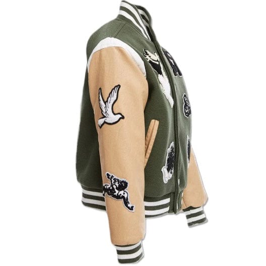 Boys Jordan Craig Fallen Angels Varsity Jacket (Pine) 91647B - Image 2