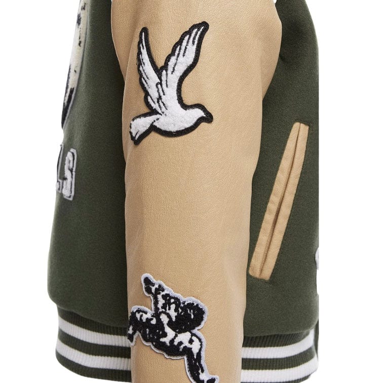 Boys Jordan Craig Fallen Angels Varsity Jacket (Pine) 91647B - Image 5