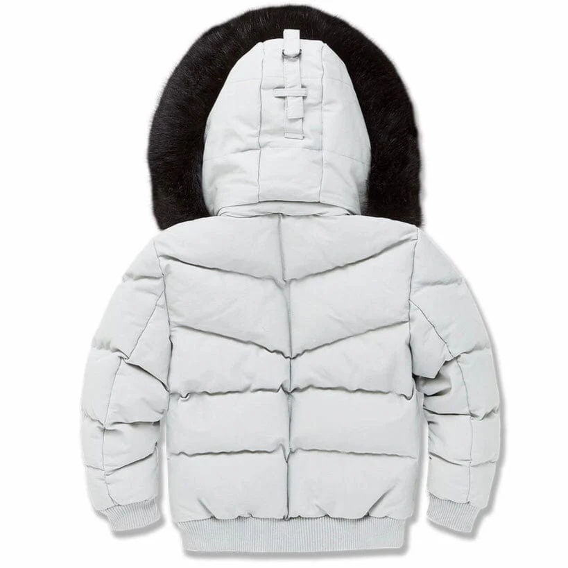 Boys Jordan Craig Hollis Bomber Jacket (Light Grey) 91541B - Image 2
