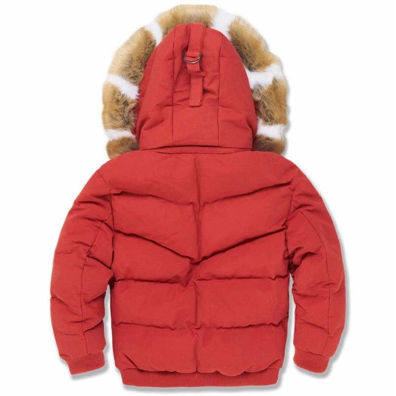 Boys Jordan Craig Hollis Bomber Jacket (Red) 91541B - Image 2