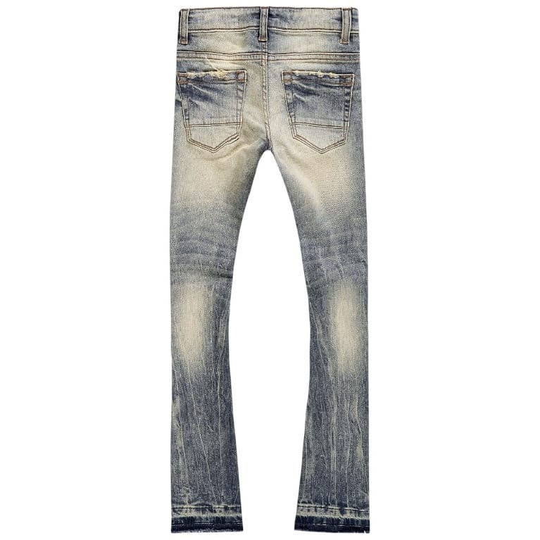 Kids Jordan Craig Stacked Shreds On Knees Denim (Vintage) JTF2294K - Image 2