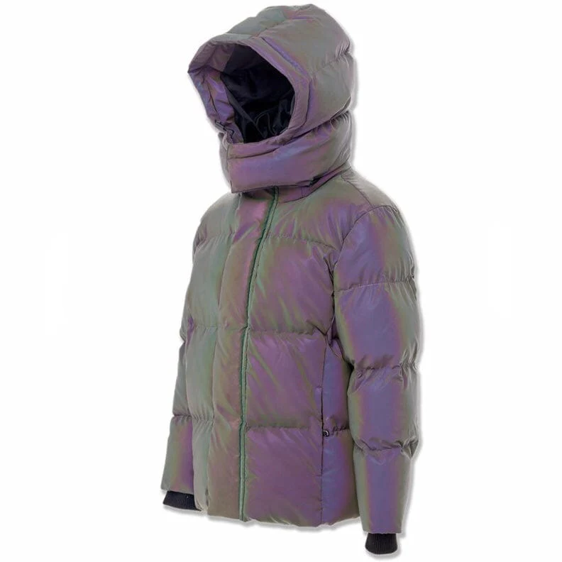 Boys Jordan Craig Metallic Hooded Bubble Jacket (Iridescent) 91542MB - Image 4