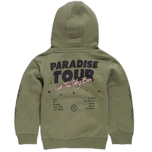 Boys Jordan Craig Paradise Tour Pullover Hoodie (Sage) 8241HB - Image 2