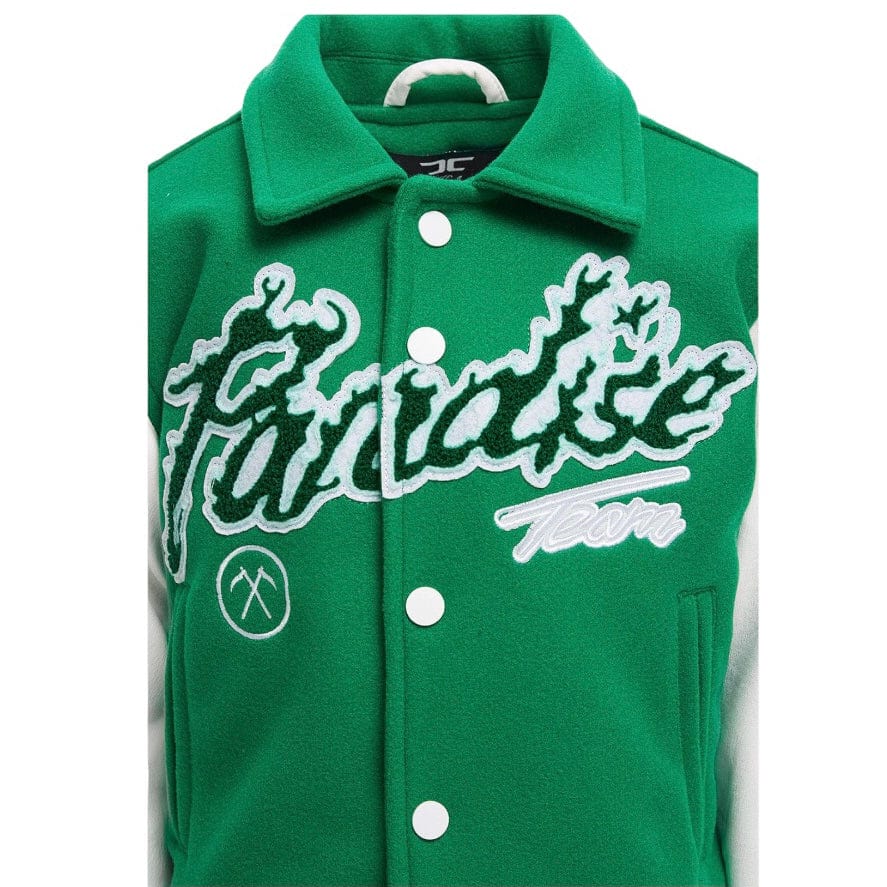 Boys Jordan Craig Paradise Tour Varsity Jacket (Green) 91632B - Image 6