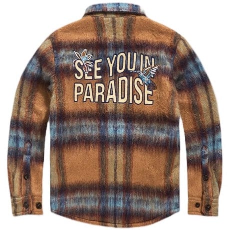 Boys Jordan Craig See You In Paradise Flannel Shacket (Wheat) 2561B - Image 2