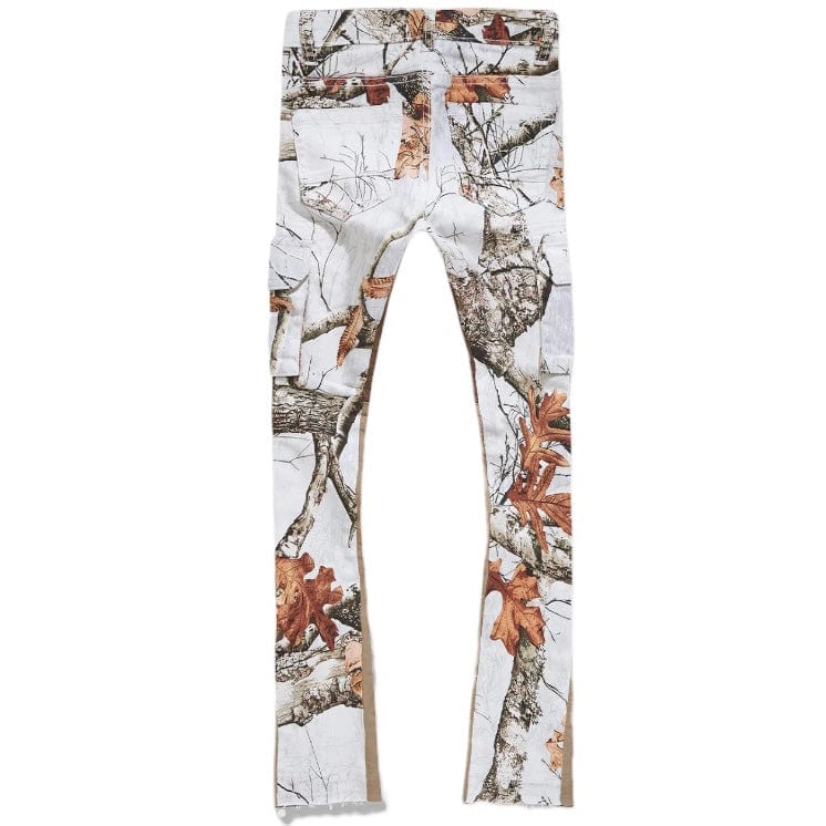 Boys Jordan Craig Stacked Camo Cargo Denim (Snow Camo) JTF223CB - Image 2