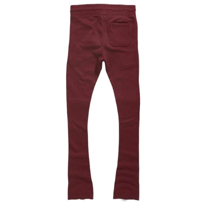 Boys Jordan Craig Uptown Stacked Sweatpants (Wine) 8860LB - Image 2