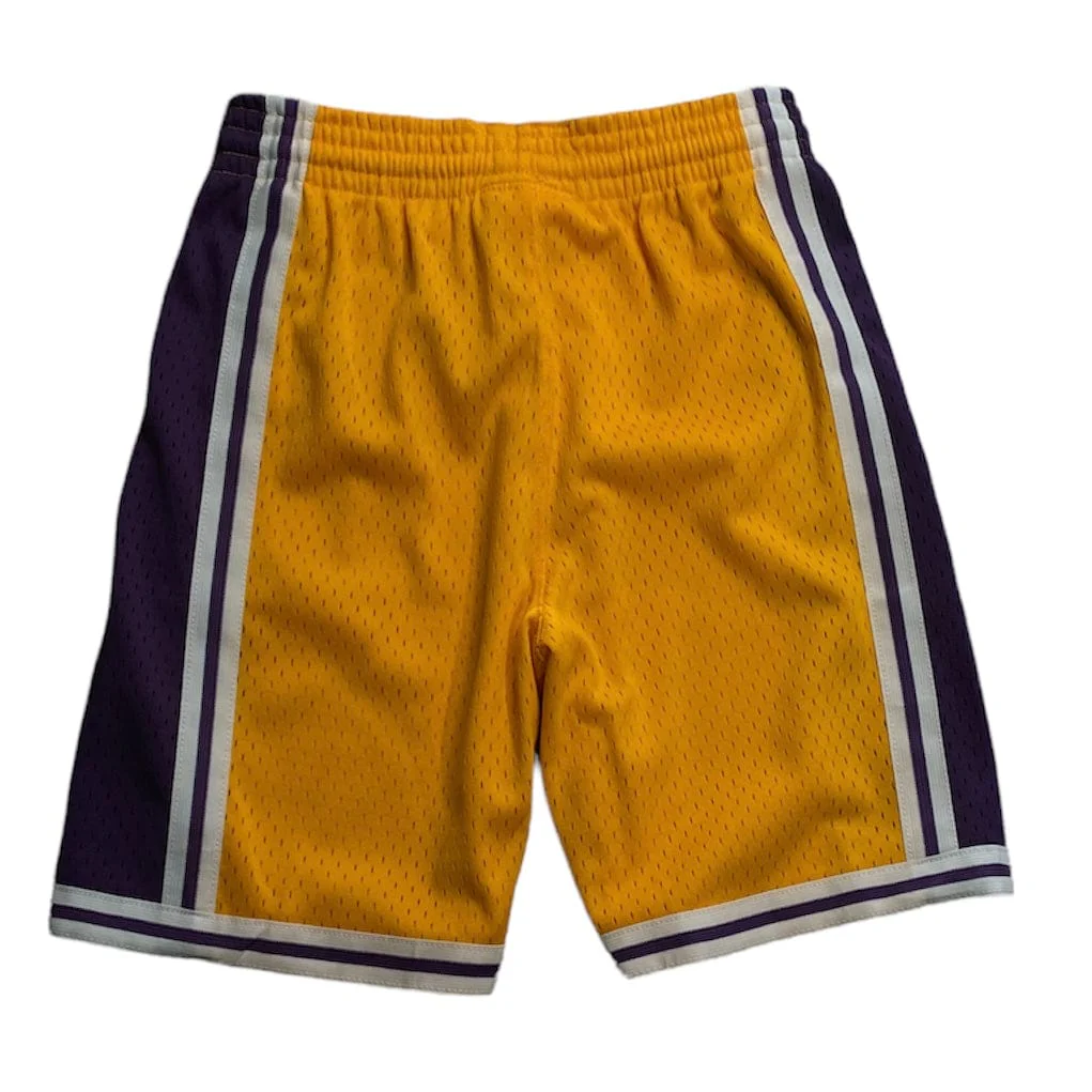 Boys Mitchell & Ness Nba Los Angeles Lakers Swingman Home Shorts (Yellow) - Image 2