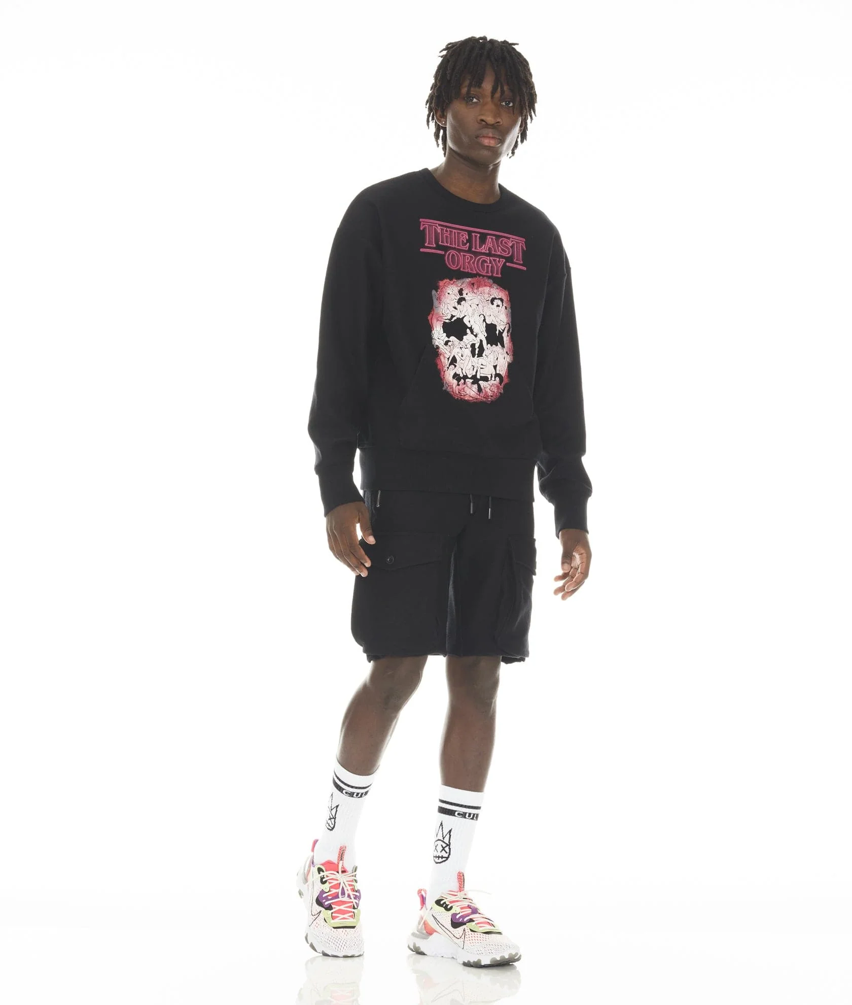 CARGO SWEATSHORT IN BLACK - Image 3