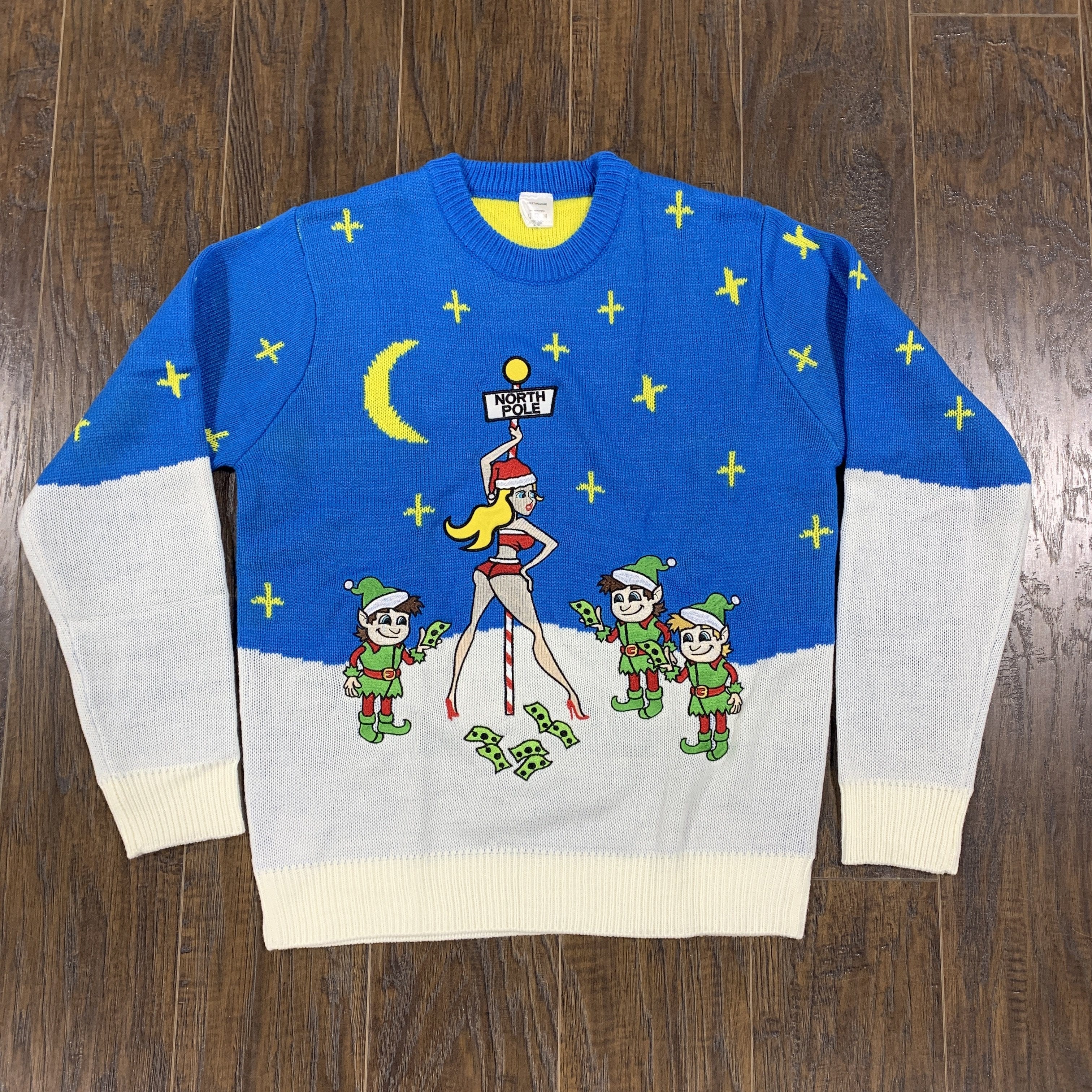 Christmas Sweater North Pole Blue - Image 3