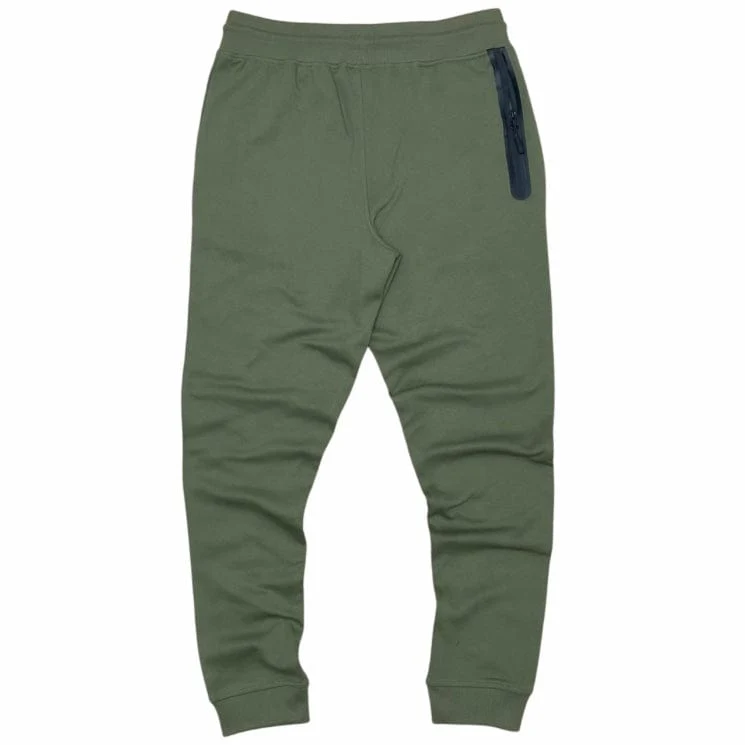 Civilized Basic Double Jersey Tech Hoodie Set (Olive) CV100 - Image 2