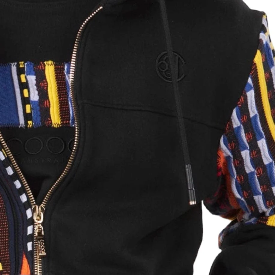 Coogi Brilliant Brights Fleece Zip Hoodie (Black) CG-KT-011 - Image 4