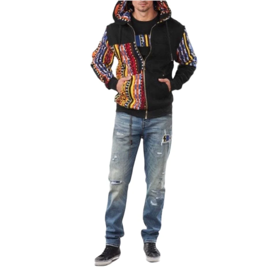 Coogi Brilliant Brights Fleece Zip Hoodie (Black) CG-KT-011 - Image 6