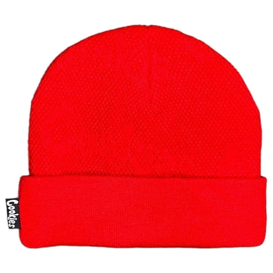 Cookies Monaco Honeycomb Knit Beanie (Red) 1556X5652 - Image 2