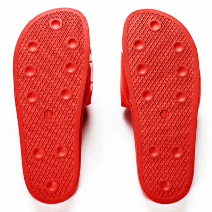 Cookies Original Mint Logo Faux Leather Slides (Red) 1558A6256 - Image 3