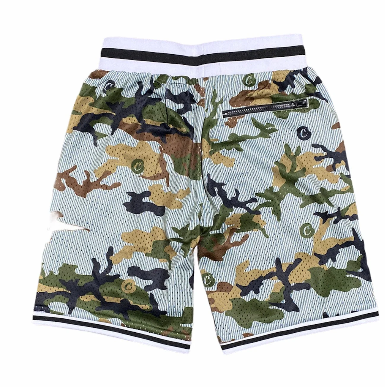 Cookies Vintage Camo Seersucker Basketball Shorts (Blue Stripe) 1550B4805 - Image 2