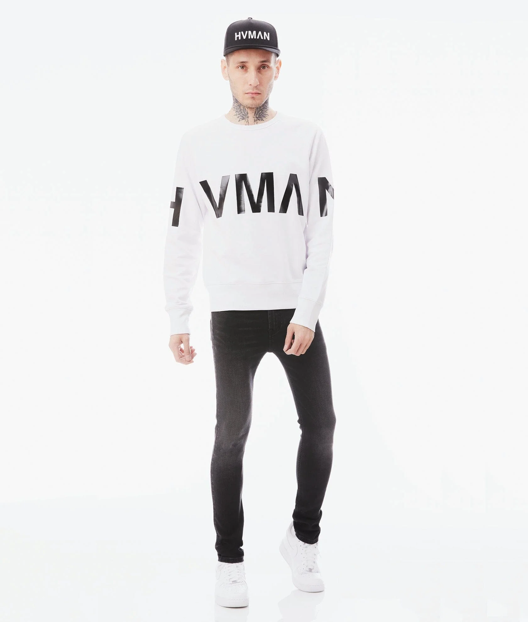 CREW NECK SWEATSHIRT IN WHITE - Image 2