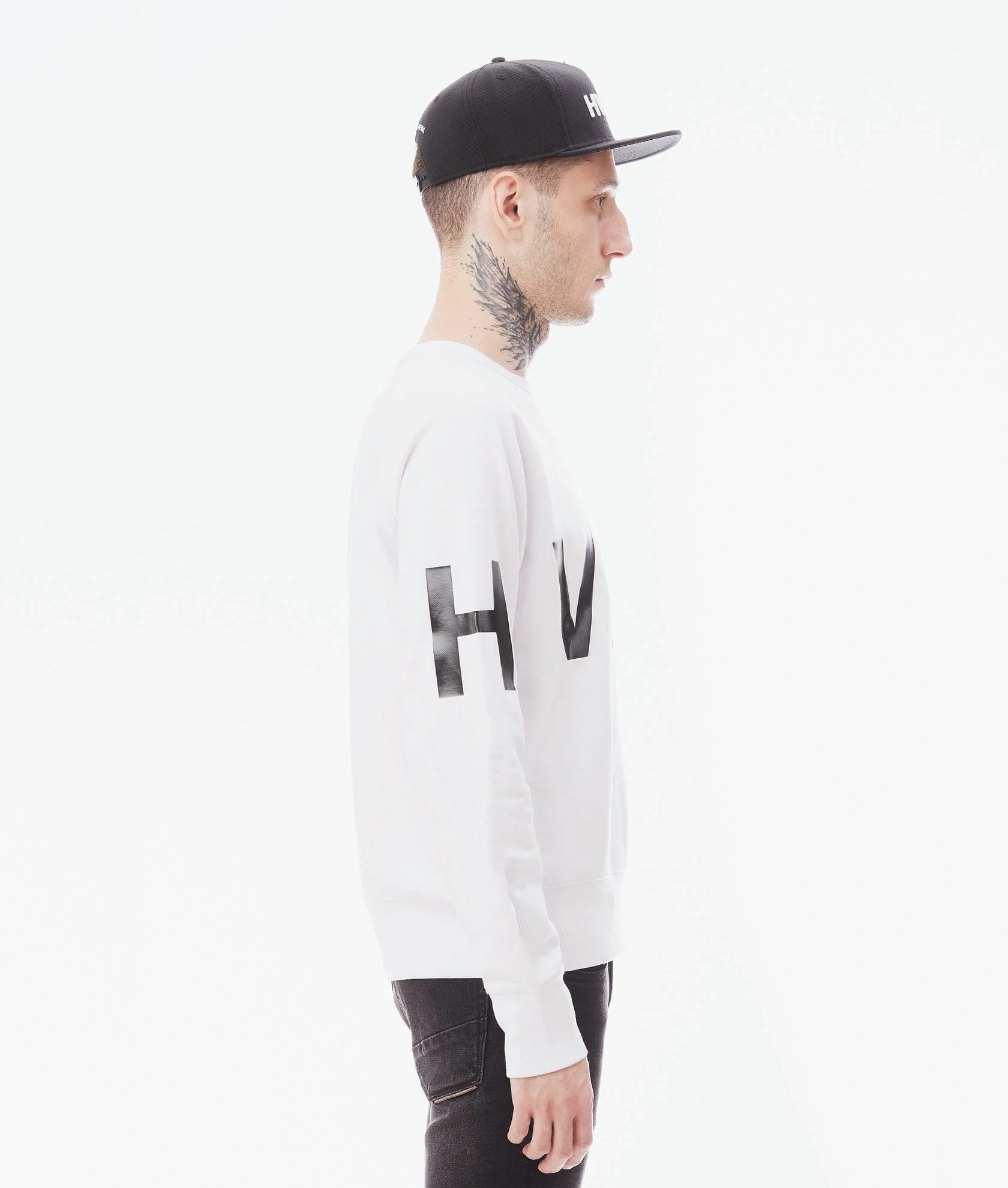CREW NECK SWEATSHIRT IN WHITE - Image 3