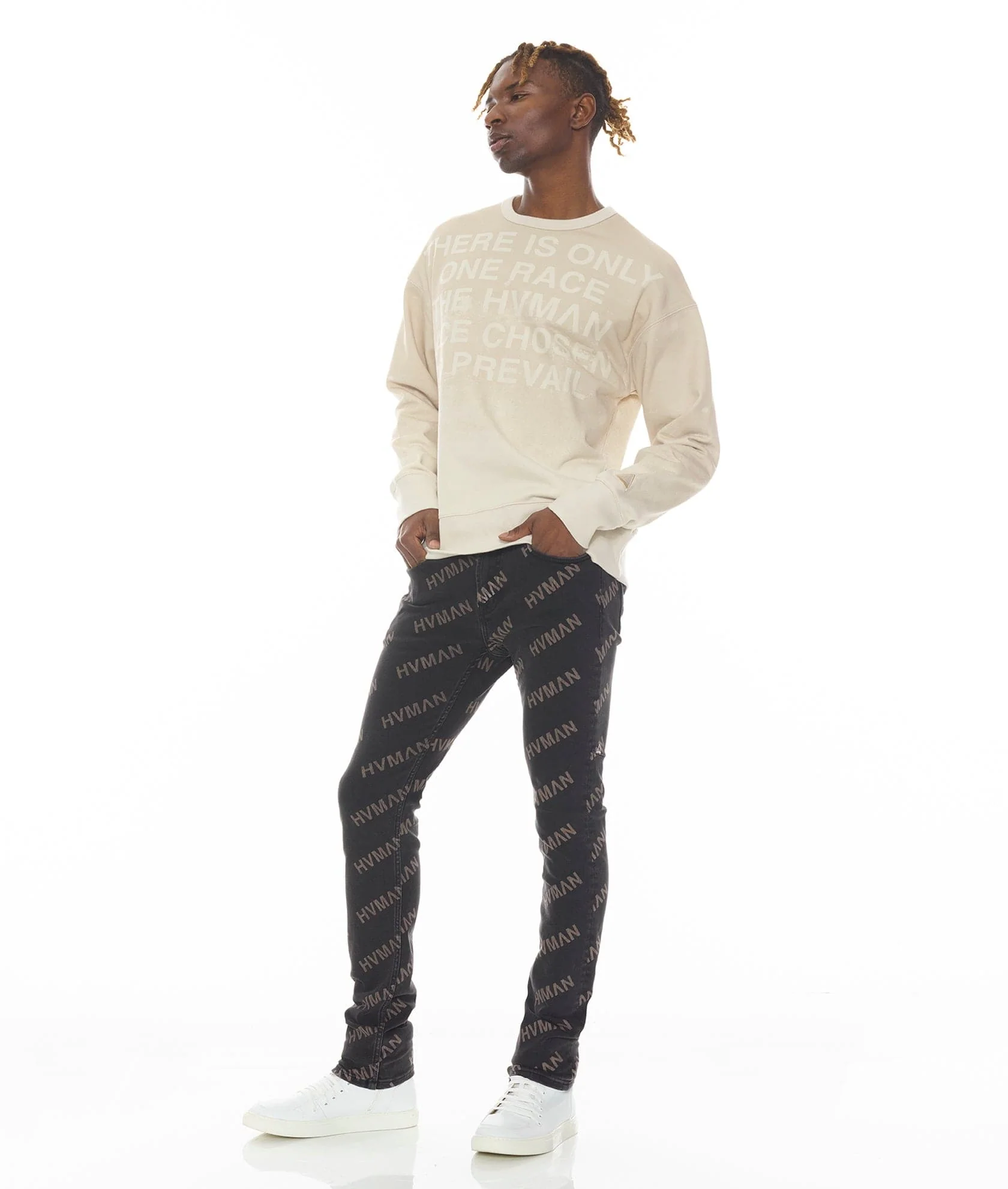 CREW SWEATSHIRT IN CREAM - Image 3