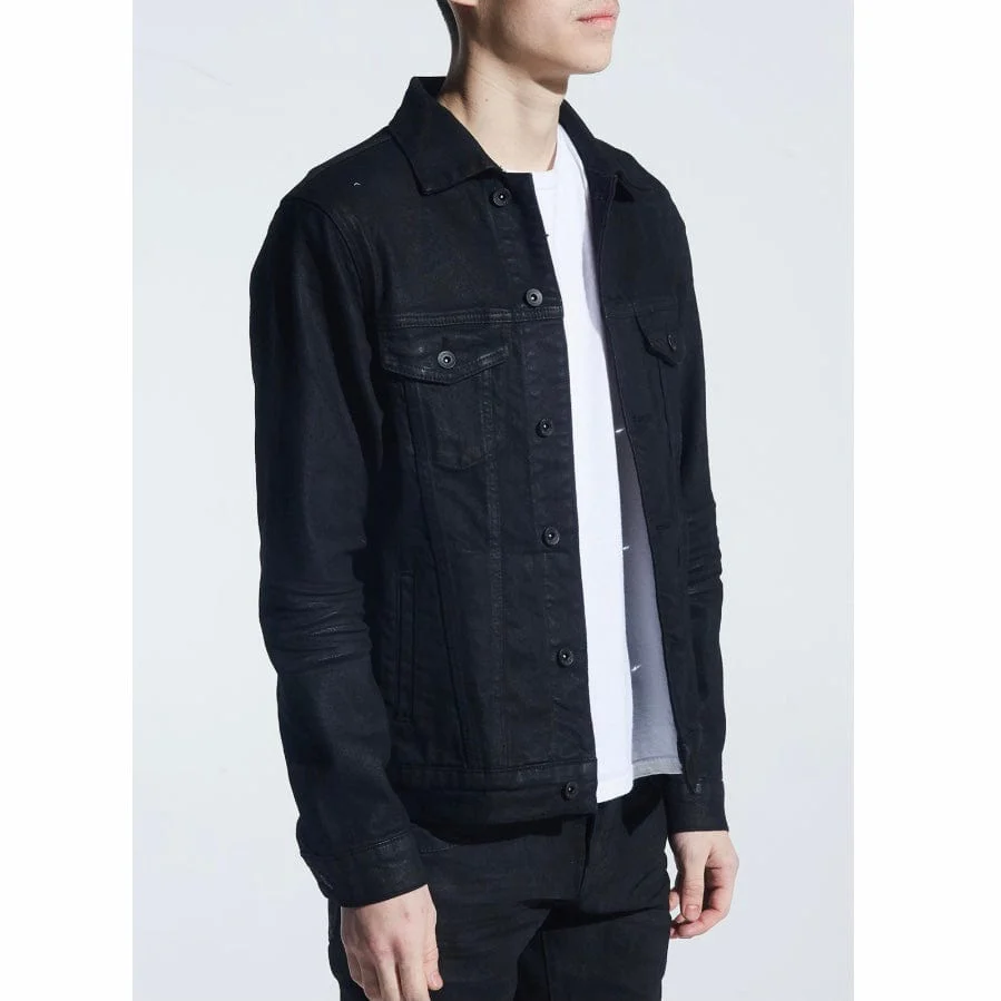Crysp Bering Distressed Denim Jacket (Black) CRYH19-203 - Image 2