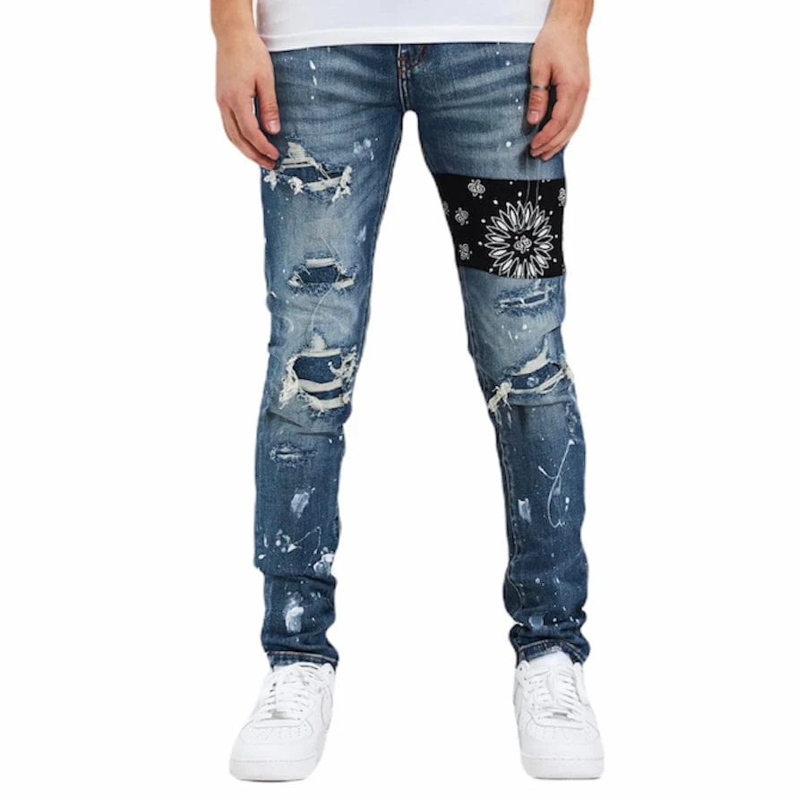 Crysp Castor Denim (Blue Patchwork) CRYSPF121-115