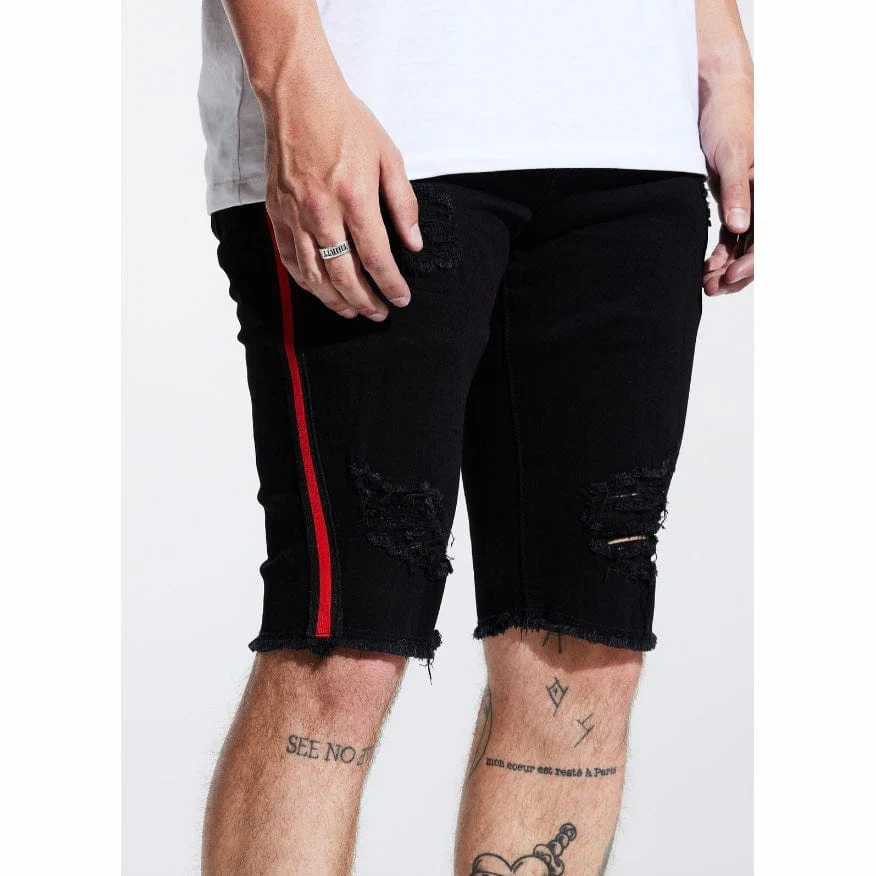 Crysp Line Stripe Shorts (Black) CRYSPSP221-131 - Image 4